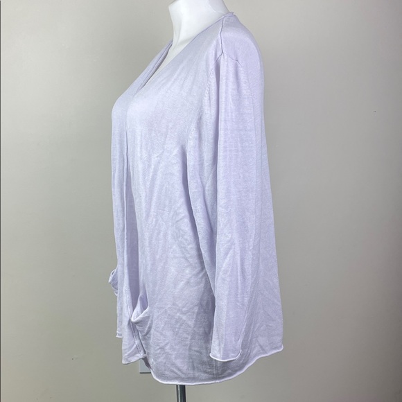 J.Jill Open Front Sweater Light Purple - Picture 2 of 7